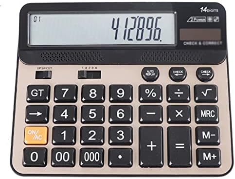 Kalkulator radne površine 14-znamenka sa velikim LCD ekranom i osjetljivim gumbom Solarna i baterija Dvostruka