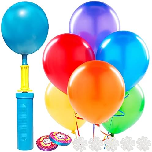 Baloni sa rukom pumpe održavani 100pcs COLORSKE COLORE PREMIUM lateks balon Živahne šarene za