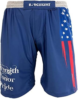 5kountna čvrstoća, čast i ponos sublimirana američka zastava MMA borbene kratke hlače Muay Thai