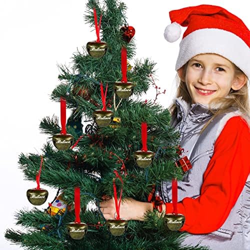 1,5 inča Božić vjerujte zvono ukras za kolibe za krajeve za sanjkenje zvona za božićne drvve