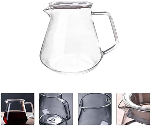 VeeMoon prijenosni štednjak visoka borosilikatna čaša od 2 staklena čajnik s poklopcem Mali čajnik labavog