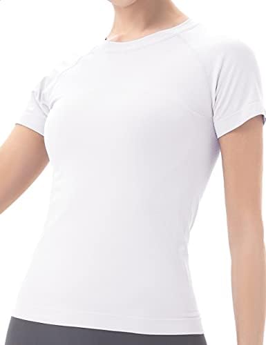 Mathcat Workout majice za žene, vrhovi vježbanja za žene kratki rukav, bešavne joge atletske majice, prozračne
