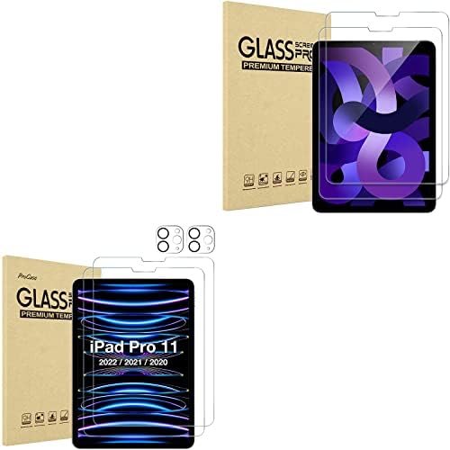 ProCase 2 paket iPad Air 5 2022 / Air 4 2020 paket zaštitnika ekrana sa 2+2 paketa Zaštita ekrana za iPad