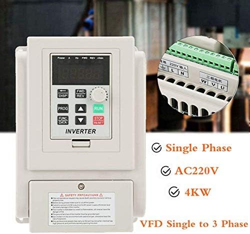 VFD jednofazna do 3 faza, 4KW 220V AC jednofazni pretvarač frekvencije, VFD inverter kontrolera