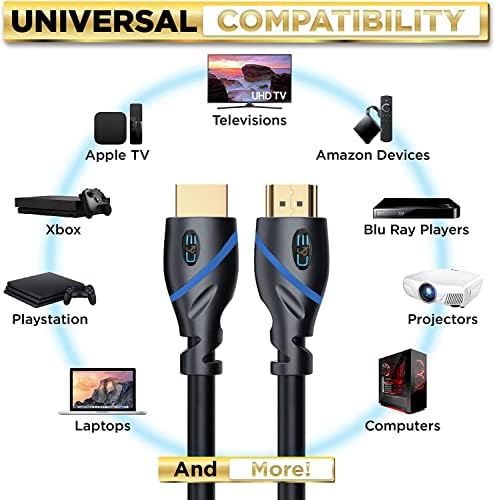 50ft brzi HDMI kabl mužjak do mužjaka s Ethernet crnim nosačima 4K 30Hz, 3D, 1080p i audio povratni CNE58307