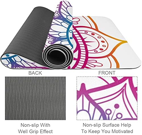Siebzeh geometrijski cvijet štampani Premium debeli Yoga Mat Eco Friendly gumene zdravlje & amp; Fitness