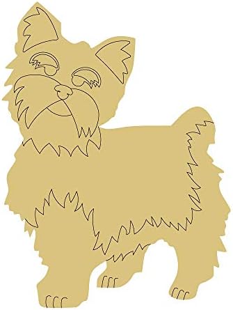 Yorkie dizajn po linijama izrez nedovršeni drveni pas štene sklonište za životinje dekor prodavnica kućnih