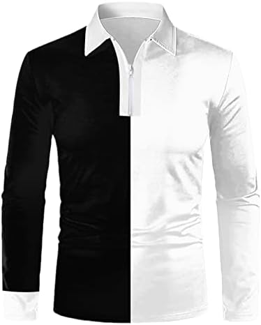Xxbr muške polo majice, jesen zimske dugih rukava blok patchwork golf vrhovi mišića casual dizajnerska majica