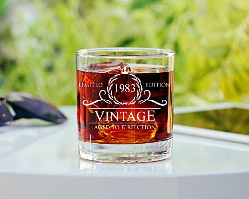 40. rođendanski pokloni za muškarce žene-1983 Vintage Style Whisky Glass drinking Gifts For Men-40th Birthday