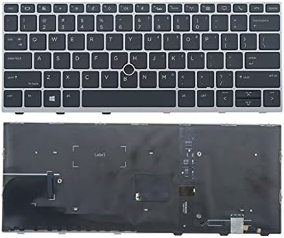 SOUTHERNINTL Novi Repalcement za HP Elitebook 730 G5 836 G5 735 830 G5 G6 us Backlit Keyboard sa srebrnim