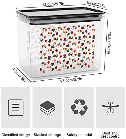 Cherry Berries akvarelna plastična kutija za skladištenje hrane kontejneri sa poklopcima tegla za pirinač zatvorena