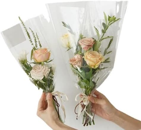 100 kom flower packaging transparent bag, flowers bouquet rukav transparent celofan pogodan za cvećaru,