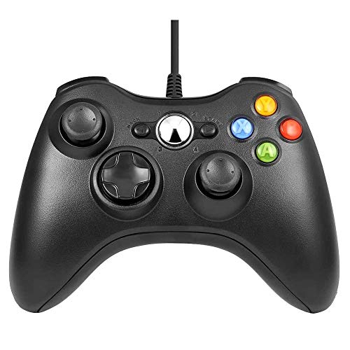 Xbox 360 žičani kontroler, USB Gamepad za Microsoft Xbox 360/Slim / PC,Crni