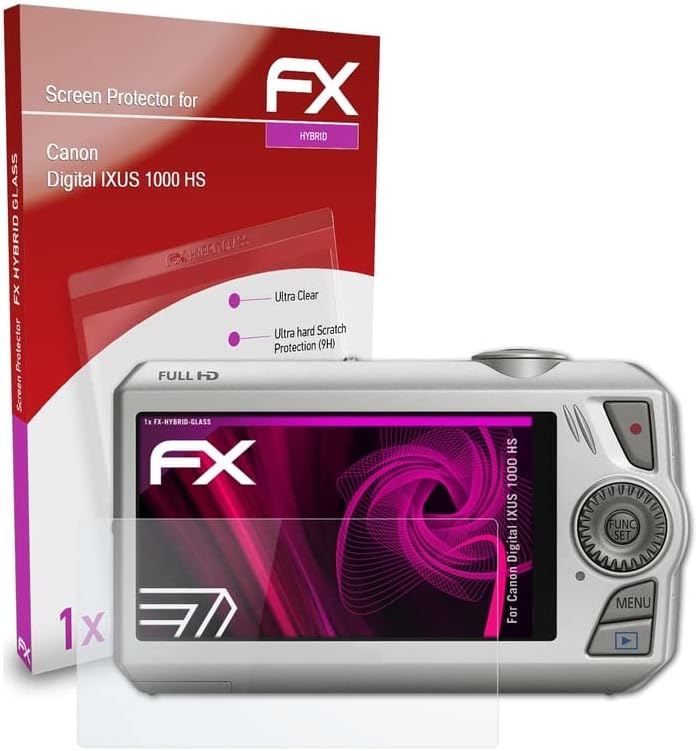 Atfolix plastični stakleni zaštitni film Kompatibilan sa Canon Digital IXUS 1000 HS / PowerShot SD4500