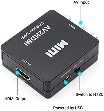 SORTHOL RCA u HDMI Converter, AV do HDMI 1080P Composite CVBS AV u HDMI video audio pretvarač za PAL