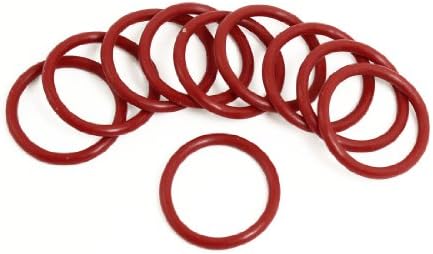 Uxcell 10 x fleksibilna mekana gumena o prstena za perilice za brtvljenje crvena 30mm x 3mm