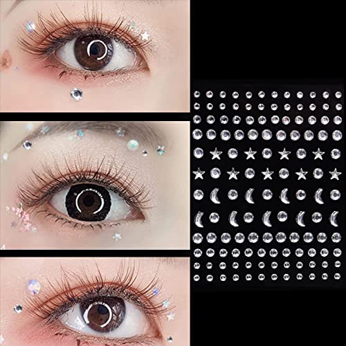 4 lista za oči Like dragulja Nakit naljepnice naljepnice akril samoljepljivi kristal AB makeup