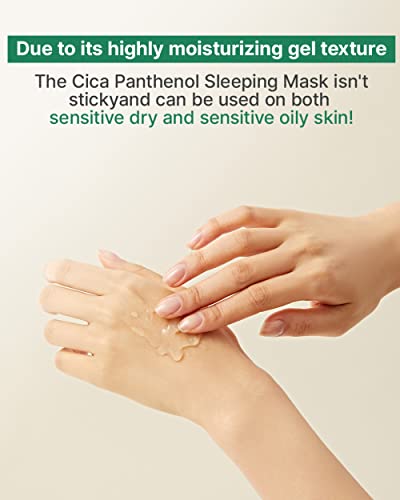 SNP CICA Panthenol Night Sleeping Gel maska za lice-umirujuća, hidratantna, hidratantna maska za