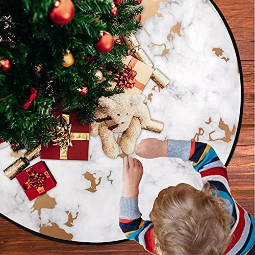 Vissunny božićna mat duplo slojevi Bijeli mramor sa zlatnim teksturom Moderna praznična zabava rustikalna