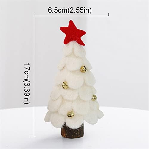 Felts božićno stablo Desktop Božićno drvce sa zvonima crveno umjereno božićno drvce Mala dekoracija