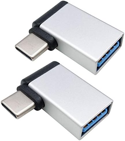 Aaotokk desni ugao USB C do USB 3.0 adapter 90 stupnjeva C 90 stupnjeva C MALE DO USB ANDERFONA KONVERTERA 3.0, U pokretu za pametne telefone, prijenosna računala, tipkovnice miša, uređaja za USB i Type-C