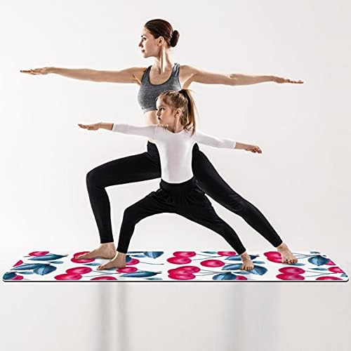 Debela neklizajuća Vježba & amp; fitnes 1/4 prostirka za jogu sa printom trešnje za Yoga Pilates & amp;