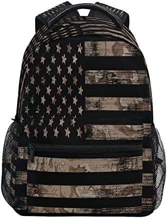 Alaza Američka SAD zastava Camouflage Travel Happ backpack Business Daypack Fit 15.6 inčni prijenosna