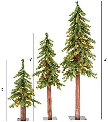 Vickerman 2 '3' 4 'Natural alpsko umjetno božićno stablo, čistim žarnom svjetlima - Faux božićno stablo - sezonski