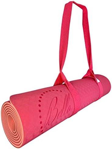 Bello Yoga Mat i Yoga Strap Bundle - Početnik Yoga Mat All Purpose TPE 1/4 inča debljine Neklizajući