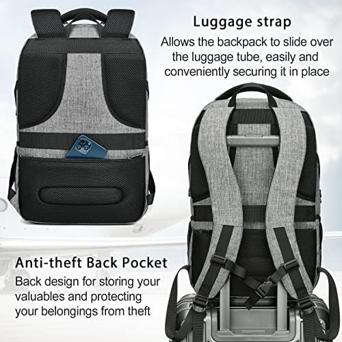 HERUIL PUTNI LAPTOP ruksak: Školsko-školsko vodootporno lagano računalo USB port za punjenje odgovara