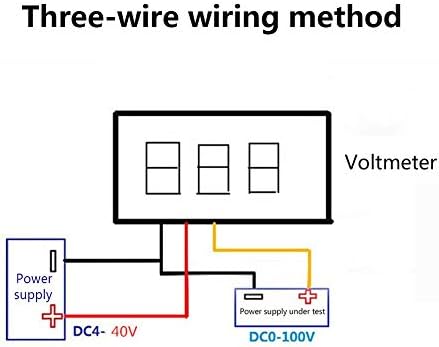 Digitalni voltmetar, visoka stabilnost Plava potrošnja niske energije Tro-žica sa LED pločanski