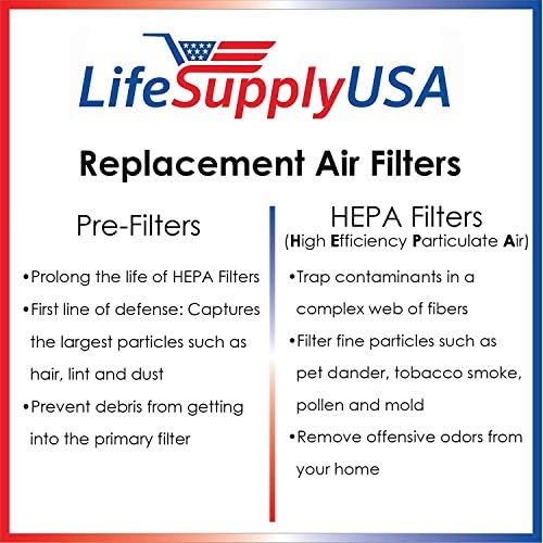 LIFESUPSPLYUSA Zamjena filtra kompatibilna zamjena za elektrolux el041 Carbon Cleaner ELAP15D7PW