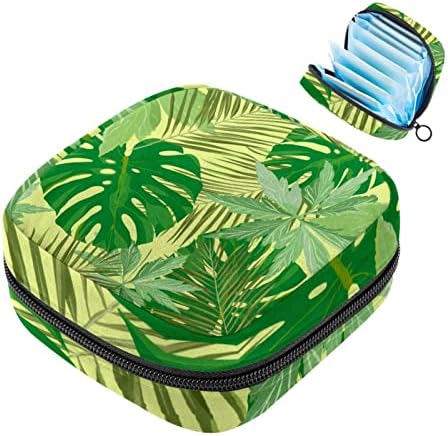 Torba za period, vrećica za sanitarnu ubrusu, torbica za period, Travel šminke, ostavlja biljke zeleni