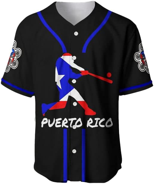 LEPRINTS Personalizirani Portoriko bejzbol košulje po mjeri Puerto Rican bejzbol dres Puerto Rinca bejzbol