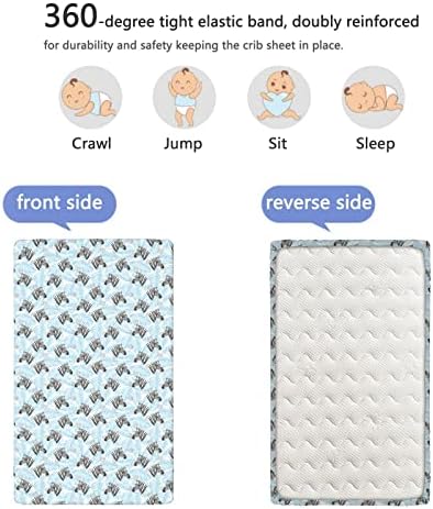 Opremljeni mini listovi sa životinjama, prenosivi mini listovi krevetića meki i prozračni posteljinski