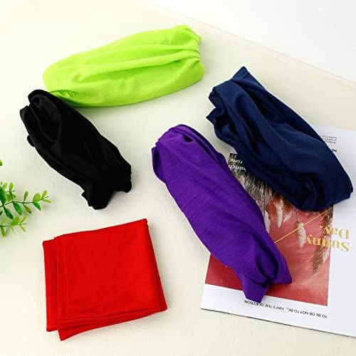 5 pakovanja širokih traka za glavu za žene elastični Yoga omotač za kosu znojne Yoga trake za glavu Neklizajući