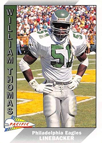 1991 Pacific Fudbal 630 William Thomas RC Rookie Card Philadelphia Eagles Službena NFL trgovačka kartica
