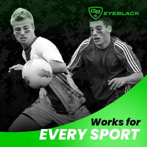 GB Eyeblack-12 parova Peel & amp; Stick Atletski Eyeblack, Crni Fudbal za oči, blokatori odsjaja u boji Camo