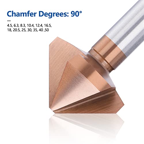 Chamfer 4,5-50mm 3 flauta od 90 stepeni obloženi bušilicama od drveta Metalna rupa, bušilica za bušenje 1pcs