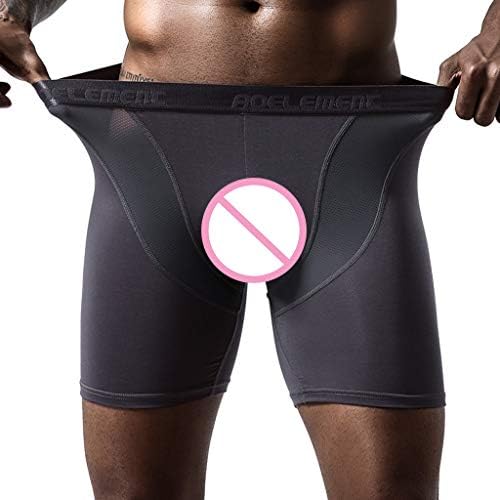 BMISEGM bokserskih kratkih hlača za muškarce pakiranje tanke seksi donje rublje prozračne sportske