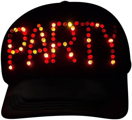 Imprints Plus crna Kamionska kapa bejzbol kapa sa trepćućim LED svjetlima treperi Party u 3 načina