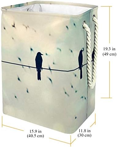 Unicijalne ptice na žici velike veličine rublja rublje košara za skladištenje za spavaću sobu dječju