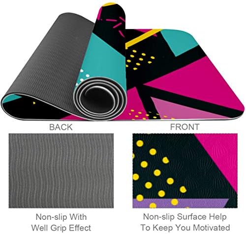 Siebzeh Abstract Triangle Premium Thick Yoga Mat Eco Friendly Rubber Health & amp; fitnes non