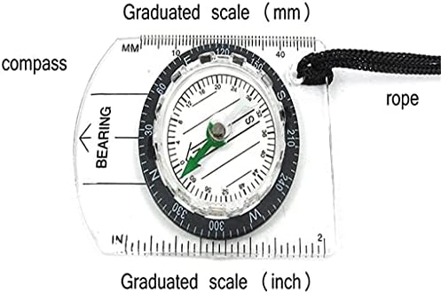 ZCMEB Vanjski kamp planinarenje Prozirni plastični kompas kompas proporcionalni otisak travera Vojne