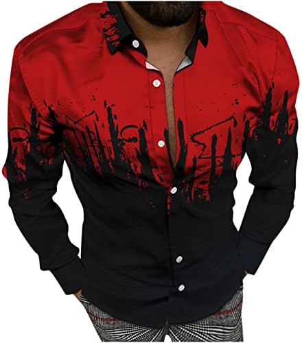 Muška Grafička Majica Hipster Hip Hop Tie-Dye Print Tee Shirt Kratki Dugi Rukav U Boji Blok Grafiti Casual Tops Coat Jacket