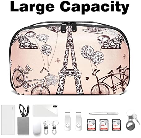 Prijenosni elektronski Organizator torbica Torbe Paris Eiffelov toranj putni kabl torba za skladištenje tvrdih diskova, USB, SD kartica, punjač, Power Bank, slušalice