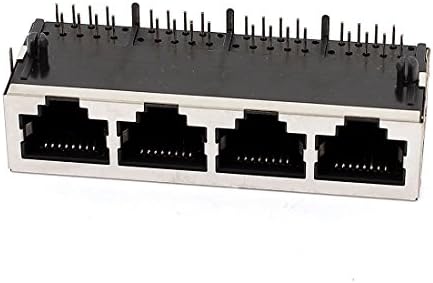 Aexit 90 stepen Audio & Video Pribor RJ45 8P8C ženski Modularni 4 portovi Jack konektori & amp ;adapteri