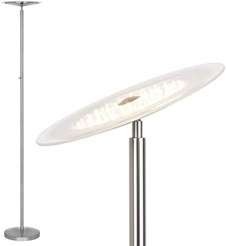 Kira Home Horizon 70 Moderna LED bakljana lampa, stakleni difuzor, zatamnjeni, tajmer i zidni prekidač kompatibilan,