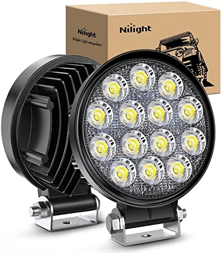 Nilight LED Pods 2kom 4,5 inča 42W 4200LM okrugla poplavna svjetla Off Road svjetla magla svjetla za vožnju