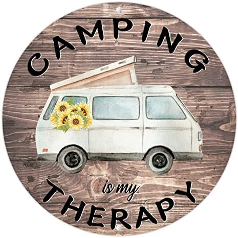 Kamp je moja terapija metalni znakovi Seoska kuća rustikalni kampiranje znakovi vintage camper dekor Zidno